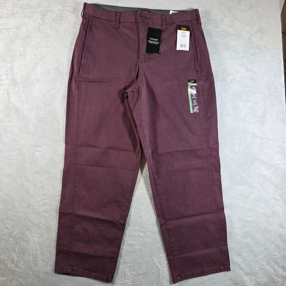 Lee Ultra Lux Straight Mid Rise Pants‎ 14 M Boysenberry New
